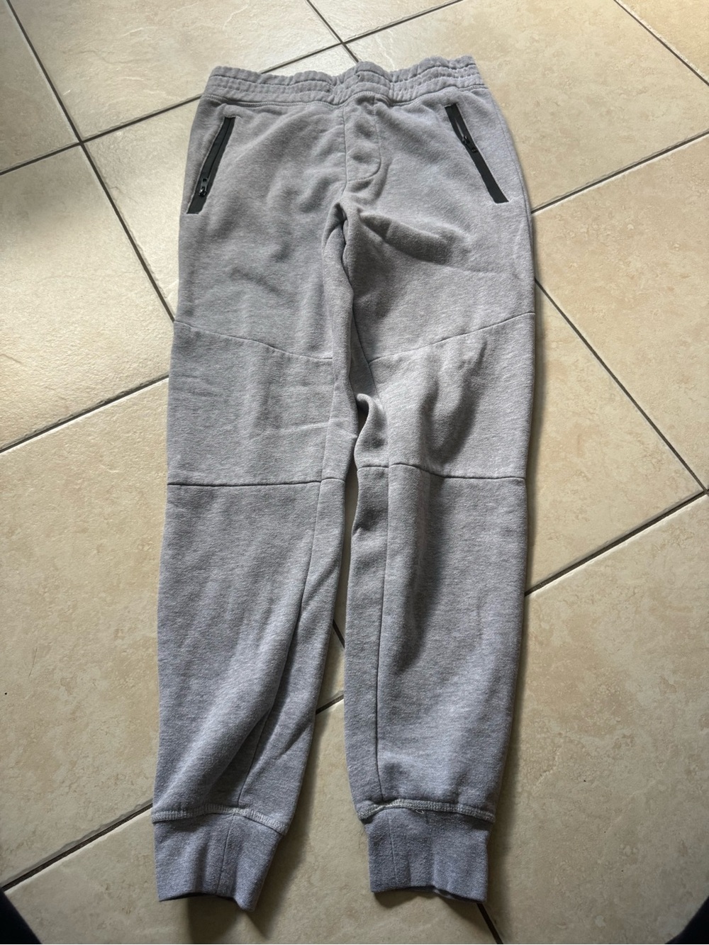 rue21 Men’s Tech Fleece Style Joggers Grey Black Zipper Pockets Small S